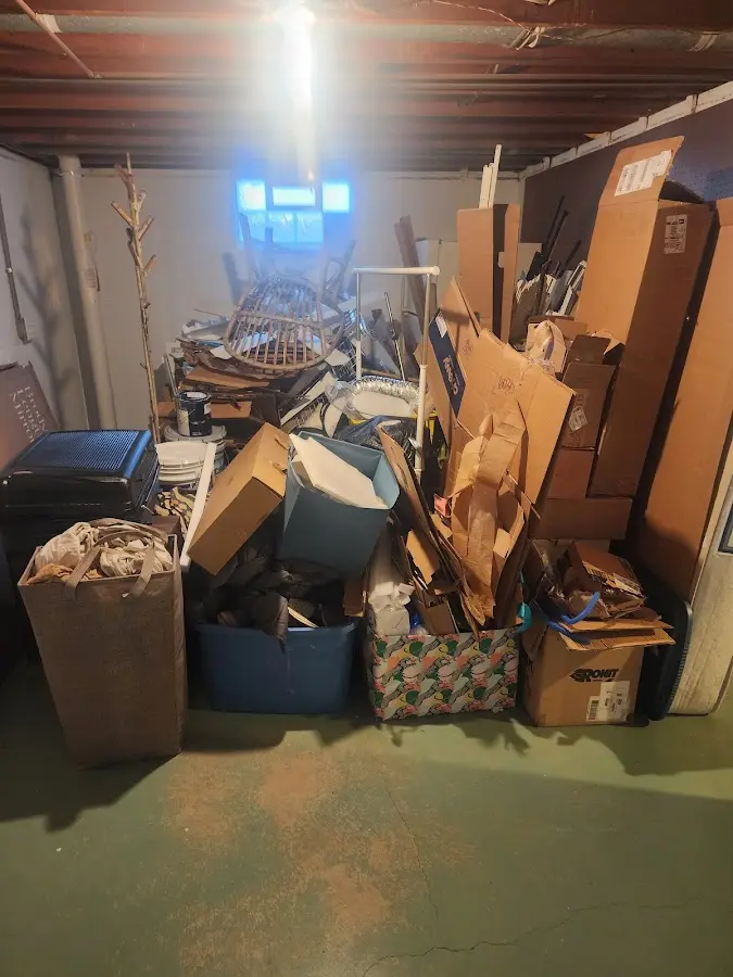 Roll-off dumpster container at job site for Construction Dumpster Rental in Peru